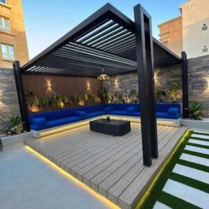 تصميم جلسات خارجية عصرية للحدائق المنزلية بجازان
